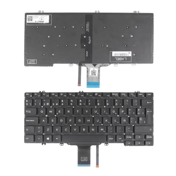 TECLADO RETROILUMINADO PARA LAPTOP DELL LATITUDE 7300 5310 5300 2 EM 1, PRETO