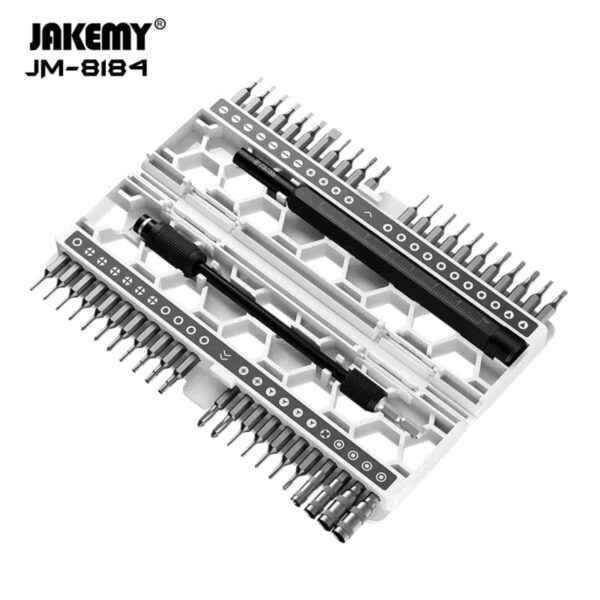 Jogo de Chaves de Fenda Jakemy JM-8184 47 em 1 Precisão para Reparo de Portáteis e Eletrónicos