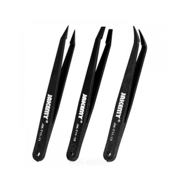 Kit 3 Pinças Jakemy JM-T11 Profissional para Reparo de Eletrónica e Portáteis