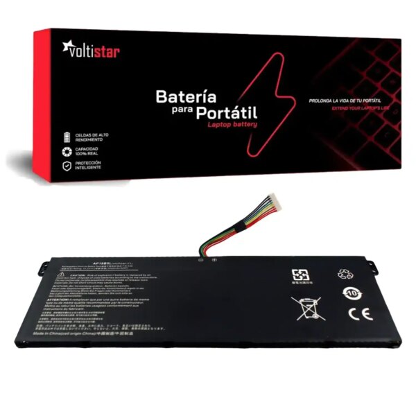 Bateria para Portátil Acer Aspire 5, Aspire Vero, TravelMate P2 Series - 15.2V 52Wh - Compatível AP19B5L