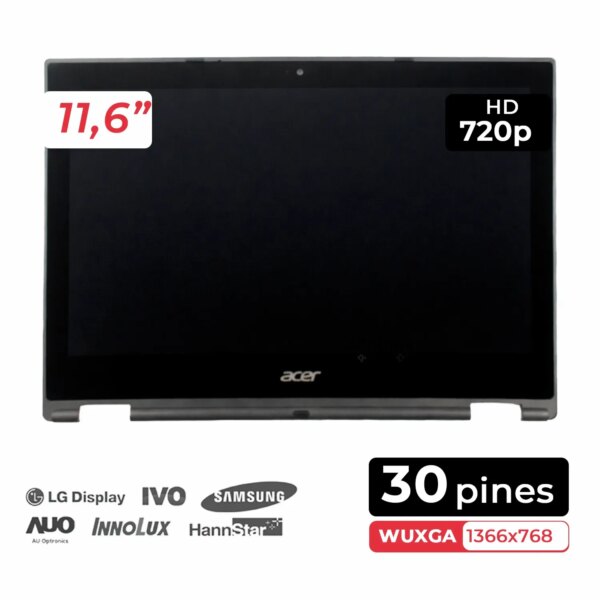ECRÃ LED 11.6" WXGA 30 Pinos Inferior Direito para Portátil Acer Chromebook 11R C738T Series - B116XAN04.1
