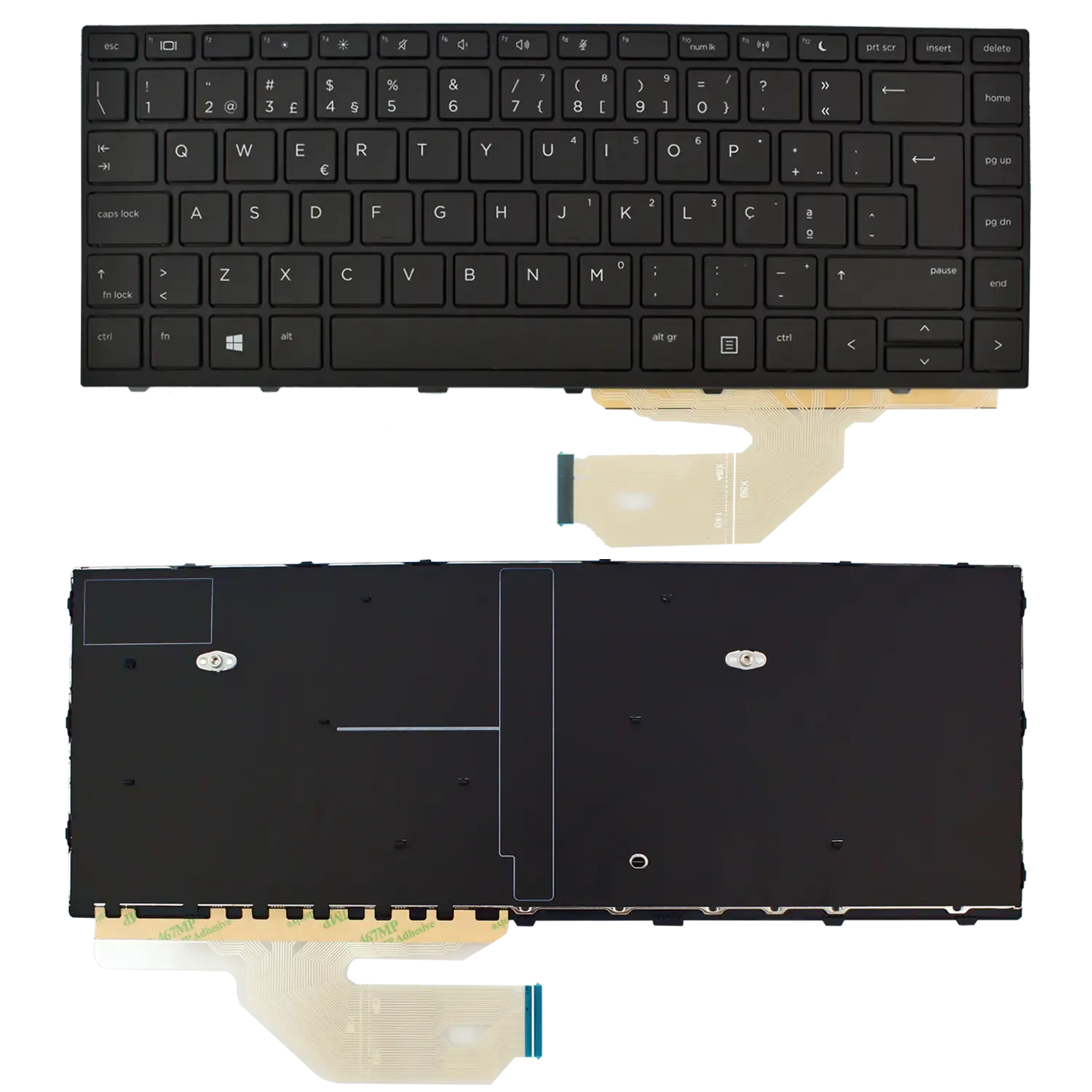 teclado-portatil-hp-probook-430-g5-440-g5-445-g5-estrutura