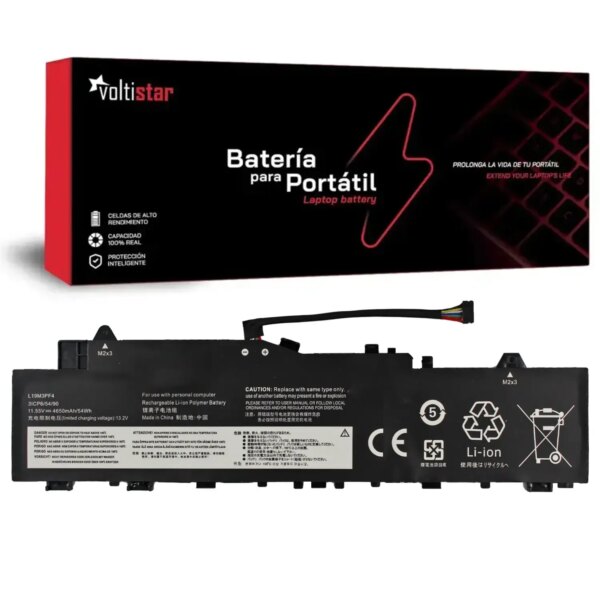 Bateria para Portátil Lenovo L19M3PF4 - 11.55V, 54Wh/4650mAh - Compatível com 3ICP6/54/90