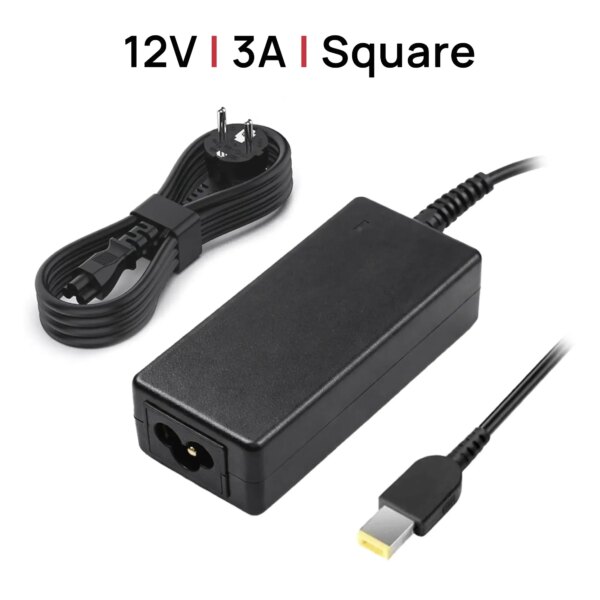 Carregador Portátil Lenovo ThinkPad 10, Helix 2 - Conector Square - 12V 3A (36W)