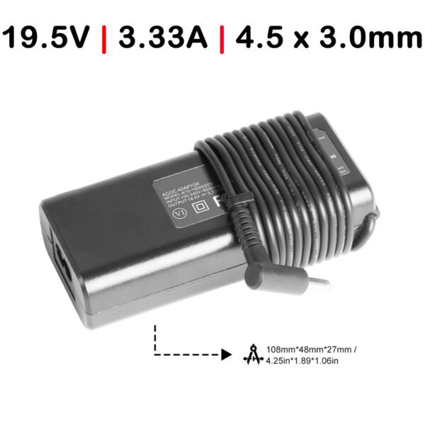 Carregador Portátil HP 19.5V 3.33A 65W Conector 4.5x3.0mm - Green Computer