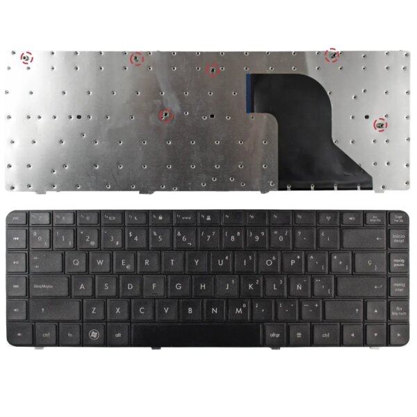 Teclado para Portátil HP 620 621 625 CQ620 CQ621 Espanhol Preto (ENTER PEQUENA)