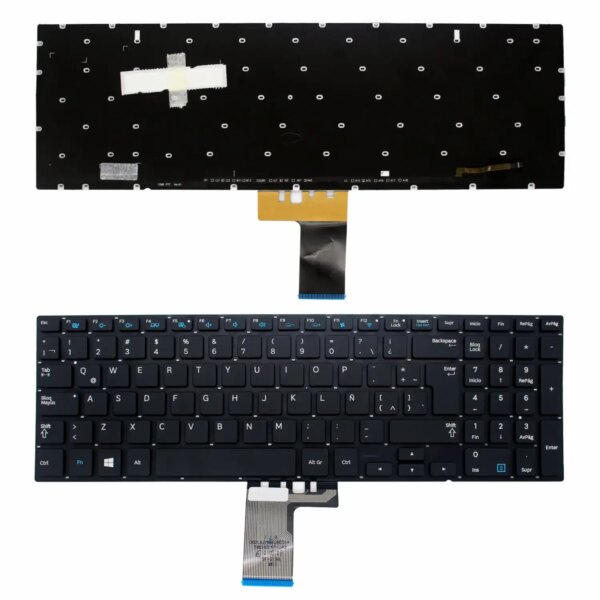 Teclado Latim Retroiluminado Preto para Portátil Samsung NP670Z5E NP770Z5E NP780Z5E NP870Z5E NP880Z5E Series