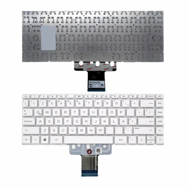 Teclado Latim para Portátil HP 14S-DQ Series - Branco de Prata com Compatibilidade Abrangente