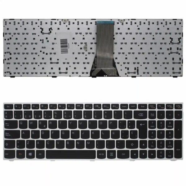 Teclado para Portátil Lenovo IdeaPad B50-70 G50-70 Z50-70 - Espanhol - Moldura Prateada - PN: 25214745