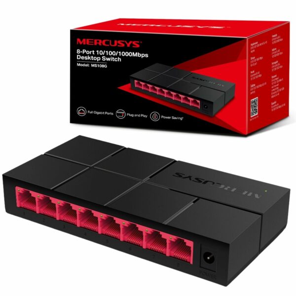 Switch Mercusys MS108G Gigabit Ethernet 8 Portas Não-Gerido | Green Computer