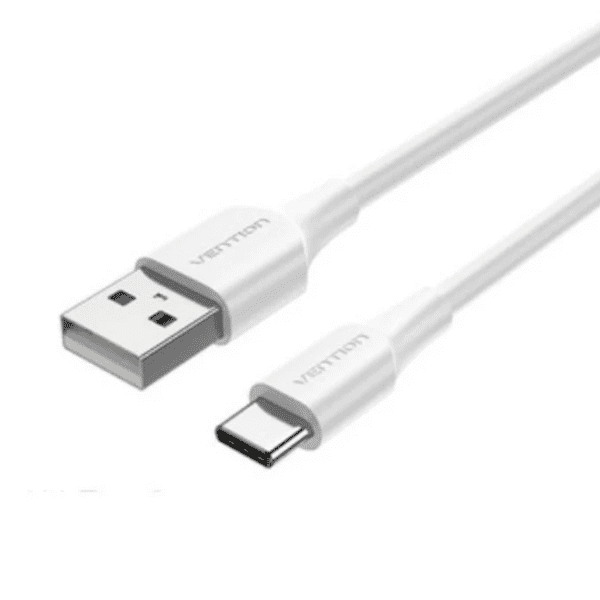 Cabo USB-A para USB-C Vention 1M 3A 480Mbps Branco - Carregamento Rápido e Dados