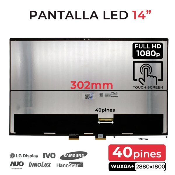 ECRÃ QUASE NOVA TÁTIL 14" ATNA40CU06-0 PARA PORTÁTIL