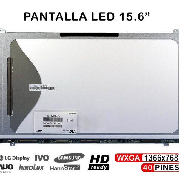 ECRÃ LED QUASE NOVA DE 15.6" PARA PORTATIL LTN156AT19 LTN156AT18