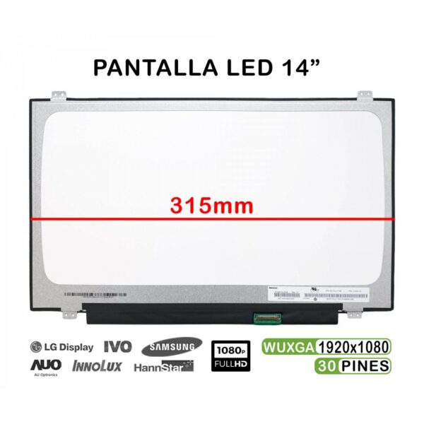 ECRÃ LED QUASE NOVO DE 14" PARA LAPTOP ASUS S433 NV140FHM-N62 315MM