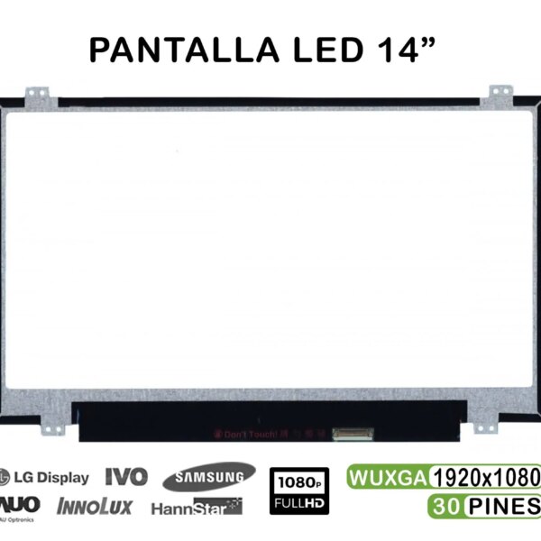 ECRÃ QUASE NOVA DE LED PARA LAPTOP DE 14" B140HAN02.1 N140HCE-EAA