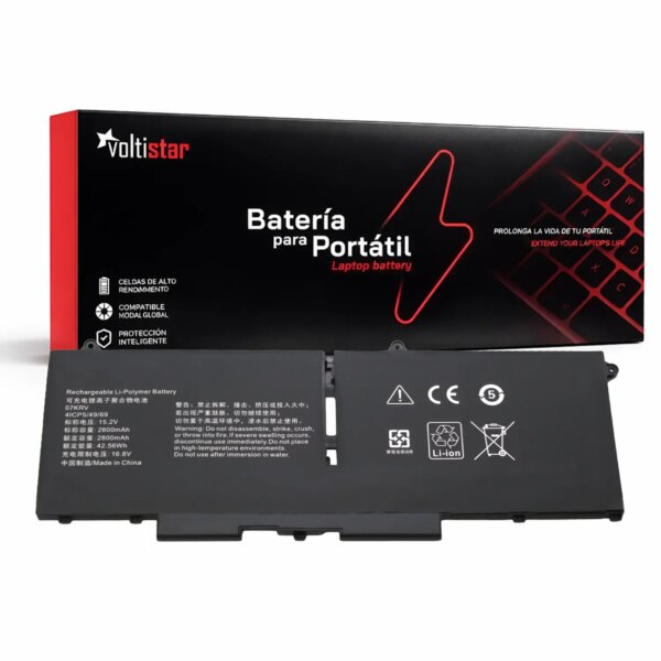 Bateria para Portátil Dell Latitude 7430 7330 5430 5330 Series - P/N 07KRV - 15.2V