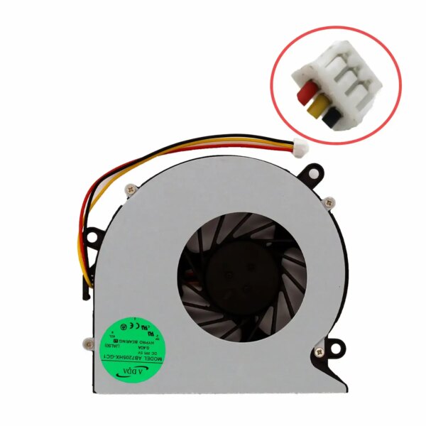 Ventoinha CPU para Portátil Lenovo G465, G470E Series - Compatível com AB7205HX-GC1, GS4100465FAN