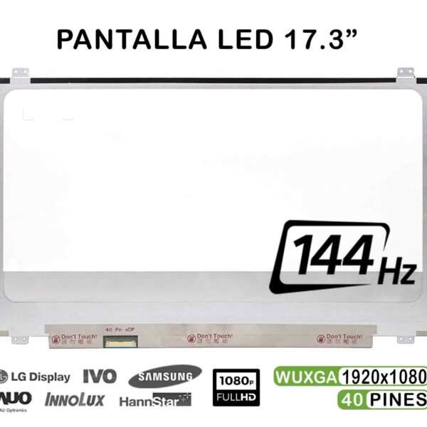 ECRÃ LED DE 17,3" QUASE NOVO PARA PORTÁTIL B173HAN03.2 144HZ FHD G-SYNC