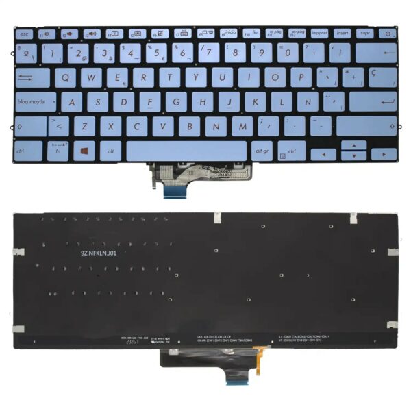 Teclado Retroiluminado Azul para Portátil ASUS ZenBook UX431 Series - Layout Espanhol (SP) - P/N 9Z.NFKBN.J0S