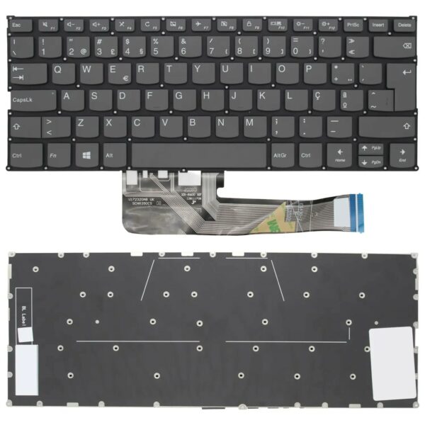 TECLADO PARA PORTÁTIL LENOVO YOGA 730-13IKB 730-13IWL SERIES SN20Q40620 EM PORTUGUÊS