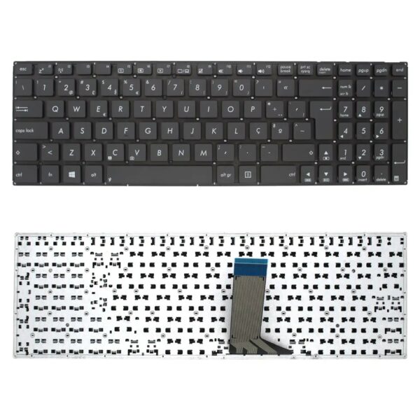 Teclado Português para Portátil ASUS X551 X551M X502 F555 Series - Preto, Sem Moldura