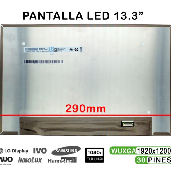 ECRÃ LED DE 13,3" PARA PORTÁTIL B133UAN01.6 HW0A