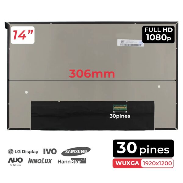 ECRÃ LED QUASE NOVO DE 14" PARA PORTÁTIL TM140VDXP10 MATE