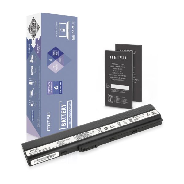 Bateria Mitsu 10.8V (11.1V) 4400mAh para Portátil Asus A52, K52 Series e Mais