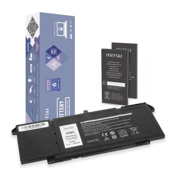Bateria Mitsu para Dell Latitude 5320, 7320, 7520, 7FMXV