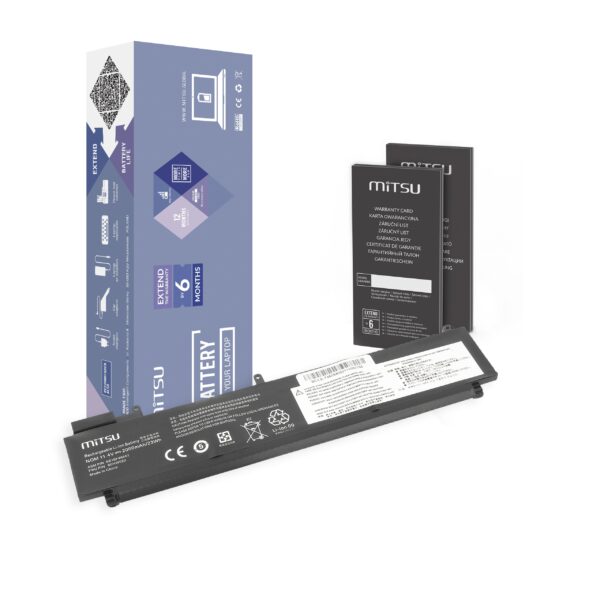 Bateria Mitsu para Lenovo ThinkPad T460s, T470s (bateria traseira)