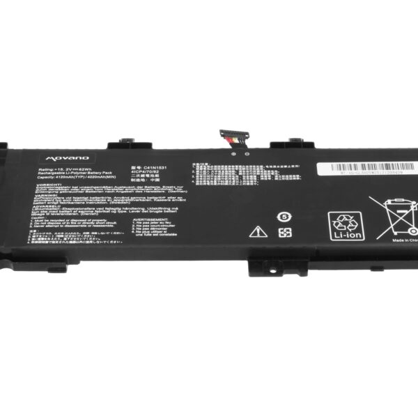 Bateria Movano de Alta Capacidade para Portátil Asus ROG GL502V, GL502VM, GL502VS Series