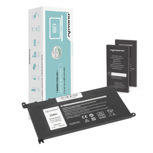 Bateria Movano 3400mAh (39Wh) 11.4V para Portáteis Dell Inspiron, Vostro e Latitude Series - Substituição WDX0R