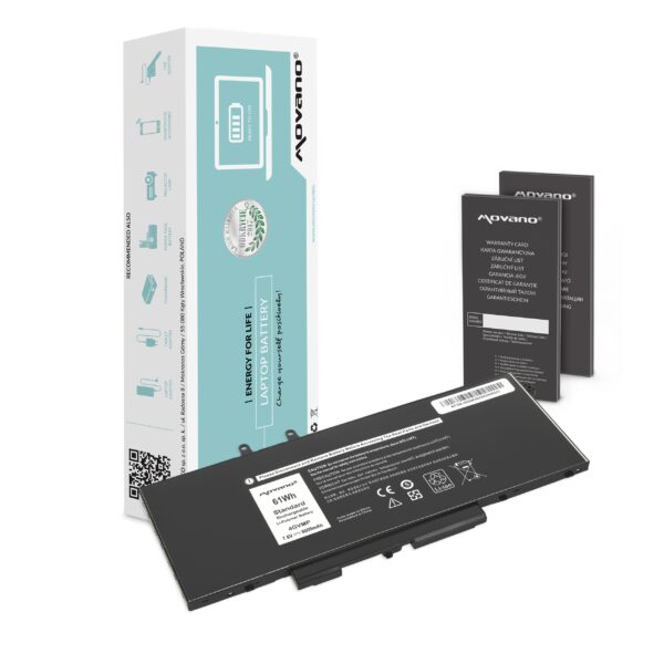 Bateria Movano para Portátil Dell Latitude 5400, 5500, 5510, Precision 3541 - 4GVMP, 09JRYT - 7.6V 8000mAh