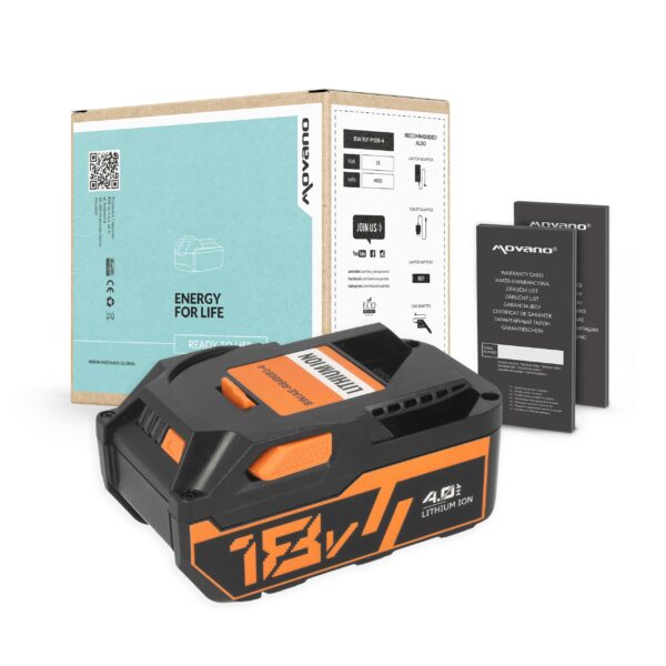 Bateria Movano 18V 4000mAh para Ferramentas Elétricas AEG L1840R, L1840S e Série 18V