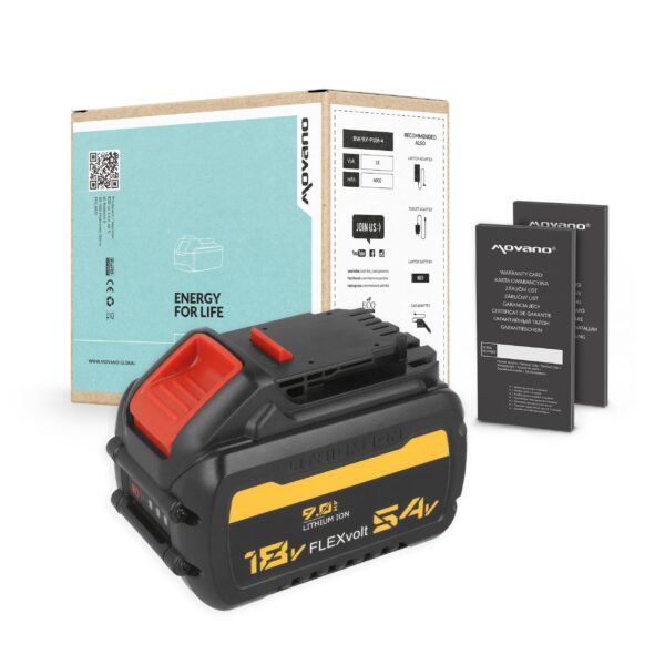 Bateria Movano de Substituição para Ferramentas DeWalt DCB547, DCB548 - Alta Capacidade e Compatibilidade FlexVolt