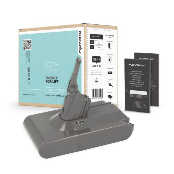 Bateria Movano para Dyson V8 - 21.6V 4000mAh | Compatível com V8 Absolute, Animal, Fluffy e Range