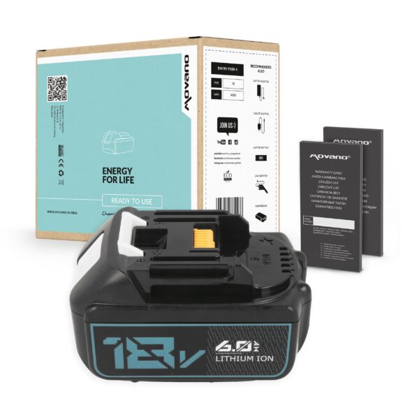 Bateria Movano 6000mAh 18V para Ferramentas Makita BL1830 BL1850 LXT