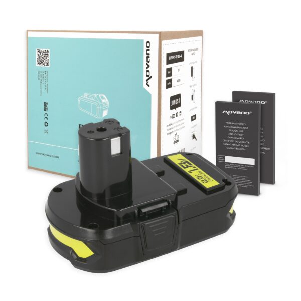 Bateria Movano 18V 2000mAh para Ferramentas Ryobi P102, P104, P108 - Li-Ion de Alta Capacidade