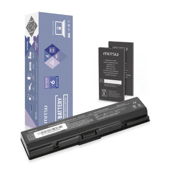 Bateria Mitsu 10.8V (11.1V) 4400mAh (48Wh) para Portáteis Toshiba Satellite A200, A300, L300, L500 Series e Mais