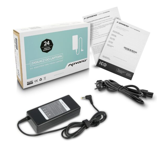 Carregador Movano 19V 4.74A 90W (5.5x1.7mm) para Portátil Acer Aspire Extensa TravelMate Ferrari Series