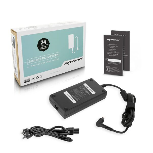 Carregador Movano 19.5V 9.23A (7.4x5.0 pin) 180W para MSI