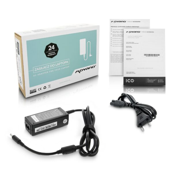 Carregador Movano 19.5V 2.31A (4.5x3.0 mm) 45W para Dell