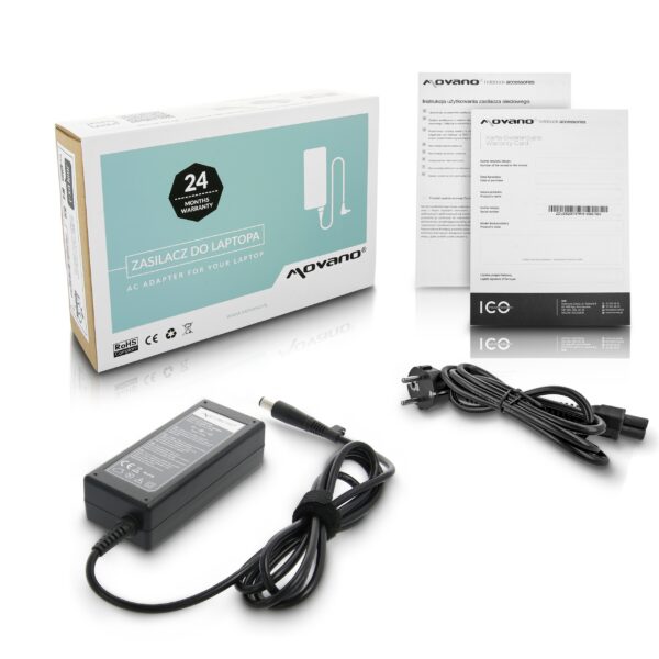 Carregador Movano 19.5V 3.33A 65W (7.4x5.0mm) para Portáteis HP - Compatível com EliteBook, ProBook, Pavilion